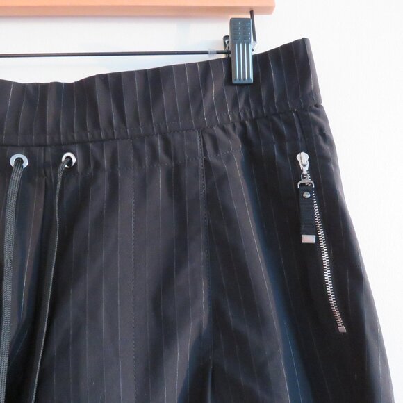RAFFAELLO ROSSI Candy Pants in Black Pinstripe Travel Lounge Athleisure Sz 14 - Picture 4 of 14